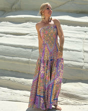 Load image into Gallery viewer, LA ISLA STRAPLESS DRESS/ oriental pastel print violet +butter yellow