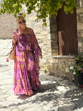 Load image into Gallery viewer, MUSE KIMONO/PONCHO / amethyst purple oriental print