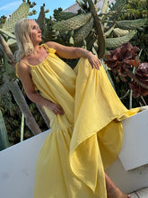 Load image into Gallery viewer, BAGGY MAXI DRESS/ sunny yellow cotton voile