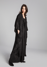 Load image into Gallery viewer, TWEED KIMONO COAT/ sparkling black