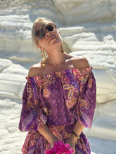 Load image into Gallery viewer, CARMEN BLOUSE/ amethyst purple oriental print