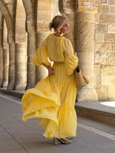 Load image into Gallery viewer, YASMINE MAXI DRESS/ sunny yellow voile