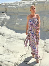 Load image into Gallery viewer, SAHARA JUMPSUIT STRAPLESS/ pastel paisley