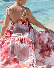 Load image into Gallery viewer, BAGGY MAXI DRESS/ blush pink xl flowers