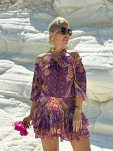 Load image into Gallery viewer, CARMEN BLOUSE/ amethyst purple oriental print