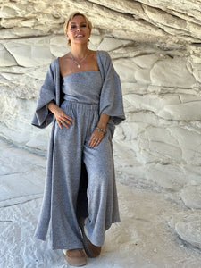 HUG wide leg trousers/grey melange