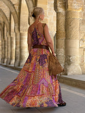 Load image into Gallery viewer, SUNNY MAXI DRESS/ spicy orange oriental print
