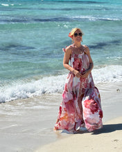 Load image into Gallery viewer, BAGGY MAXI DRESS/ blush pink xl flowers