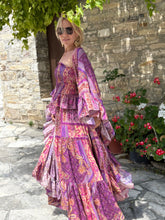 Load image into Gallery viewer, MUSE KIMONO/PONCHO / amethyst purple oriental print