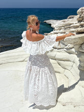 Load image into Gallery viewer, FLAMENCO SET - white cotton embroidered openwork