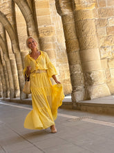 Load image into Gallery viewer, YASMINE MAXI DRESS/ sunny yellow voile