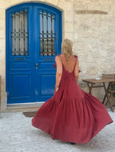 Load image into Gallery viewer, BAGGY DRESS/ red wine cotton
