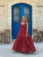 Load image into Gallery viewer, BAGGY DRESS/ red wine cotton