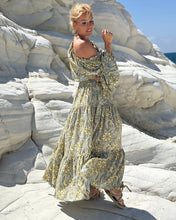Load image into Gallery viewer, YASMINE MAXI DRESS/ sunny olive paisley print
