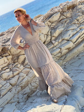 Load image into Gallery viewer, HIPPIE MAXI DRESS/ oat beige cotton voile