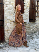 Load image into Gallery viewer, MAXI SKIRT / caramel brown paisley