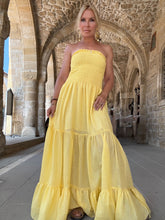 Load image into Gallery viewer, LA ISLA MAXI DRESS/ sunny yellow voile