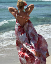 Load image into Gallery viewer, BAGGY MAXI DRESS/ blush pink xl flowers