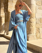 Load image into Gallery viewer, KIMONO MAXI COAT / soft denim tencel