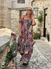 Load image into Gallery viewer, GARDENIA MAXI DRESS / pink+lavender floral print