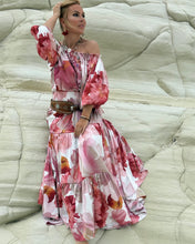 Load image into Gallery viewer, A SET: CARMEN BLOUSE +GYPSETTE MAXI SKIRT / blush pink xl flowers