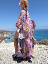 Load image into Gallery viewer, MUSE KIMONO/ PONCHO/ blue orchid print