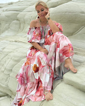 Load image into Gallery viewer, FLAMENCO TOP / blush pink xl flowers
