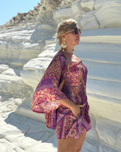 Load image into Gallery viewer, SAILOR HIGH WAIST SHORTS- amethyst purple oriental print