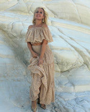 Load image into Gallery viewer, FLAMENCO TOP/ champagne gold lace