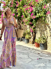 Load image into Gallery viewer, GODDESS MAXI DRESS/ pastel oriental print