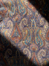 Load image into Gallery viewer, NOMAD MAXI DRESS/ earthy colors with purple paisley print and metallic thread