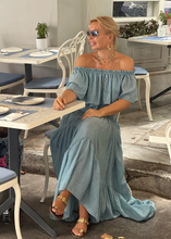 Load image into Gallery viewer, FLAMENCO TOP / sky blue cotton voile