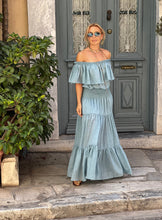 Load image into Gallery viewer, FLAMENCO TOP / sky blue cotton voile