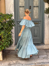 Load image into Gallery viewer, FLAMENCO TOP / sky blue cotton voile