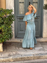 Load image into Gallery viewer, FLAMENCO TOP / sky blue cotton voile